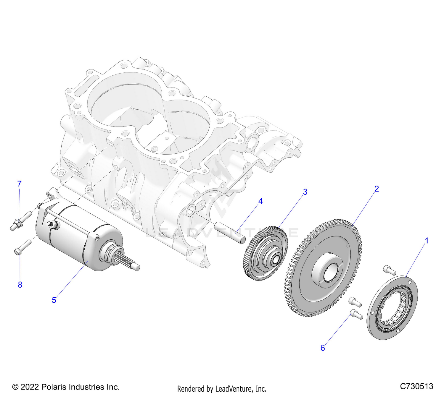 ENGINE, STARTER - Z26NMS99A4/B4/A6/B6 (C730513)