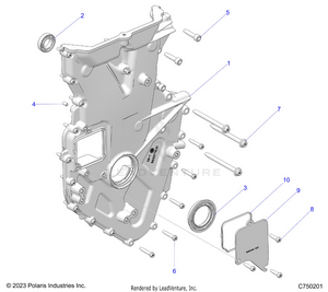 Engine, Front Cover And Related - Z25r4d2kak/bk/aj/bj/am/bm (c750201)1 Schematic
