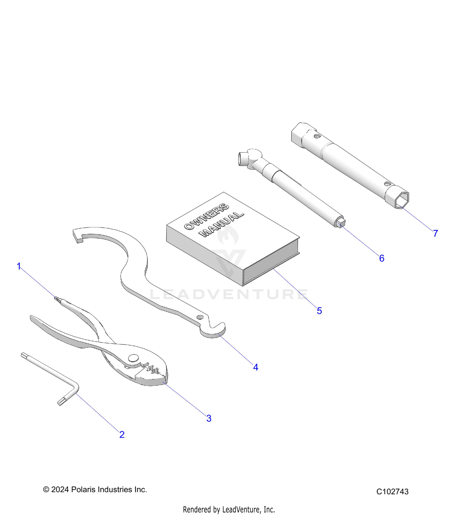 REFERENCE, TOOL KIT AND OWNERS MANUAL - A26SGE95PB (C102743)