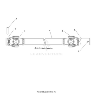 Drive Train, Front Prop Shaft - R15rma57fa (49rgrshaftprop14570) Schematic