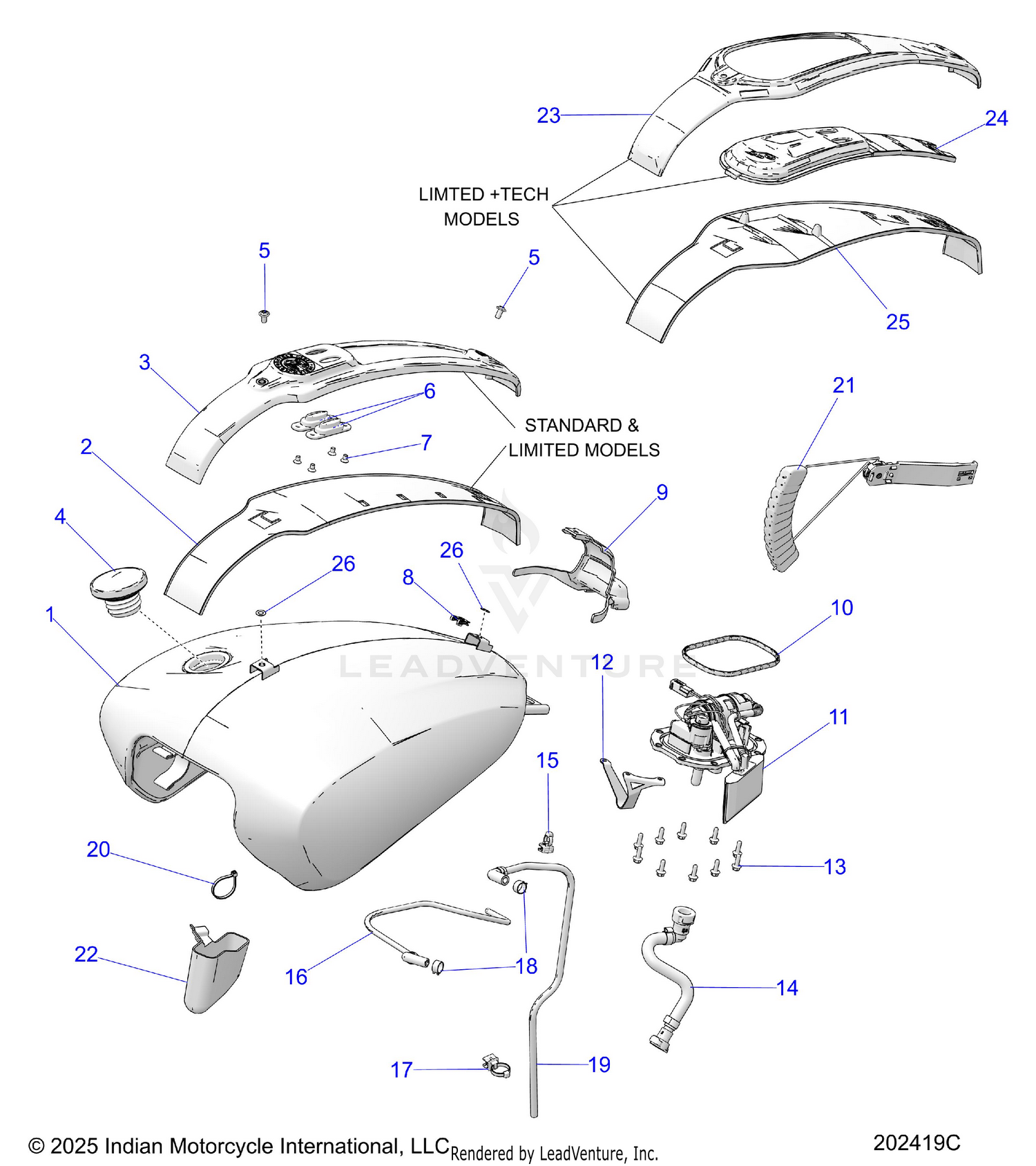 FUEL SYSTEM, FUEL TANK ASM. - N26STC76/STD76 (202419C)