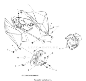 Body, Rear Cab And Heel Pocket - A09gj52aa (49atvcabrr09out450) Schematic