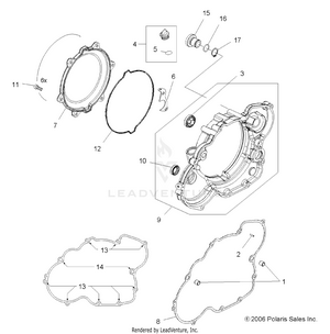 Engine, Clutch Cover - A10gj52aa (49atvclutchcvr07out525) Schematic