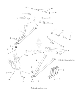 Suspension, Front A-arms - A14zn8efp (49atvsuspfrt13sp550) Schematic
