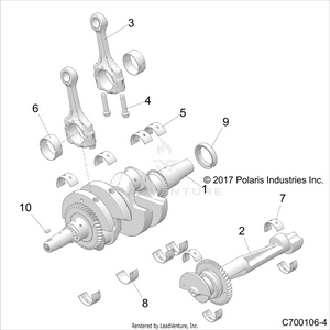 Engine, Crankshaft - Z19vge99ak/aw/bk/bw (c700106-4) Schematic
