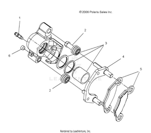 Brake Calipers, Front And Rear - A07lb27aa/ac/lh27aa/ab/ac/ad/al (49atvcaliperpred500) Schematic