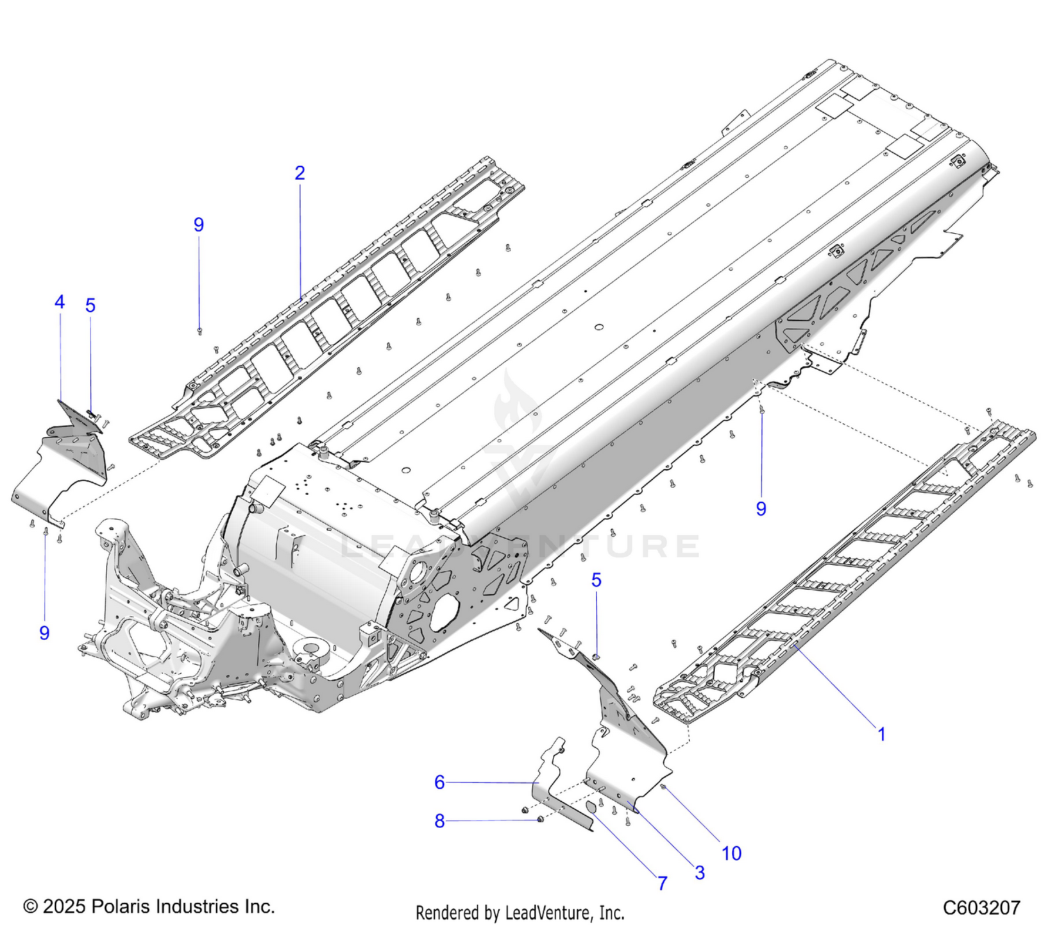 CHASSIS, FOOTRESTS AND RUNNINGBOARDS - S26AJT9FEL (C603207)