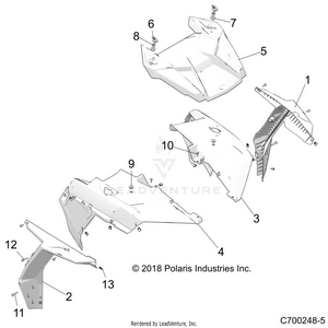 Body, Hood And Front Body Work - Z22nar99af/bf (c700248-5) Schematic