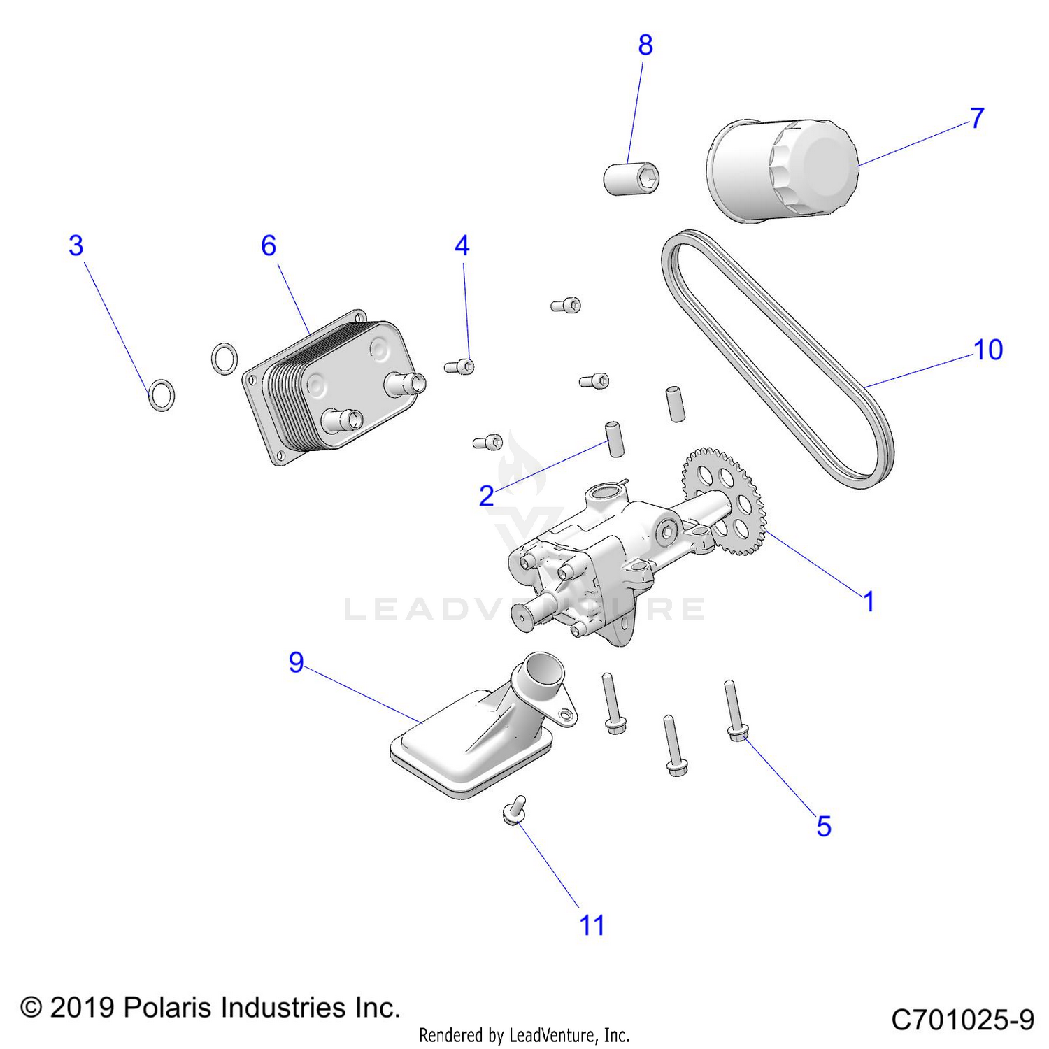 ENGINE, OIL PUMP and OIL COOLER - Z24A5E87A5(C701025-9)