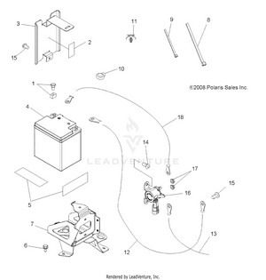 Electrical, Battery - A09tn50ax/az (49atvbattery09sptrg500) Schematic
