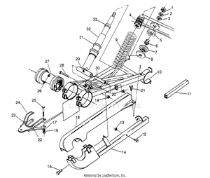 Swing Arm Weldment (rear) 6x6 300 W948730 (4926792679c011) Schematic