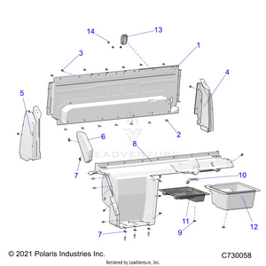Body, Rear Closeoff, And Fenders - R21rrj99a9/b9 (c730058) Schematic