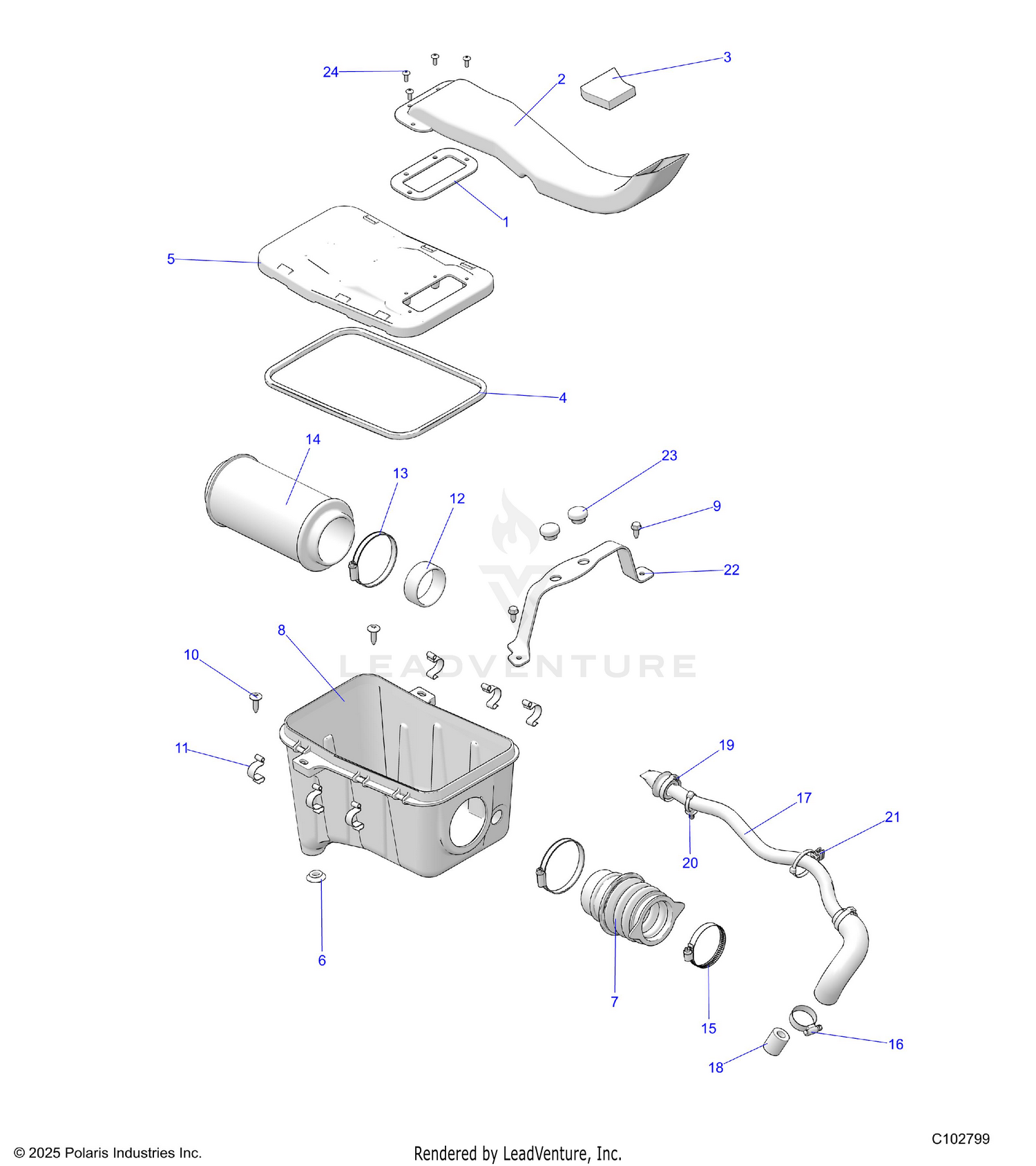 ENGINE, AIR INTAKE SYSTEM - A26SDA57A7 (C102799)