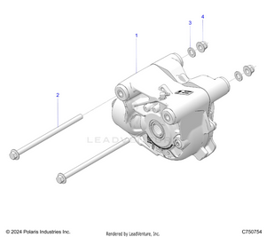 Drive Train, Front Gearcase Mounting - Z25x4e92a4/b4 (c750754) Schematic