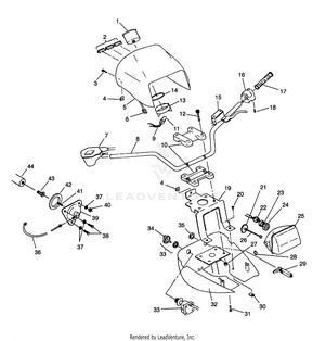 Handlebar And Headlight Pod Xplorer 400l W969140 (4935983598b010) Schematic