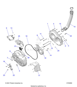 Drive Train, Clutch Cover And Ducting - Z22gae92aj/bj/gak92ap/bp/gav92ap/bp (c702959) Schematic