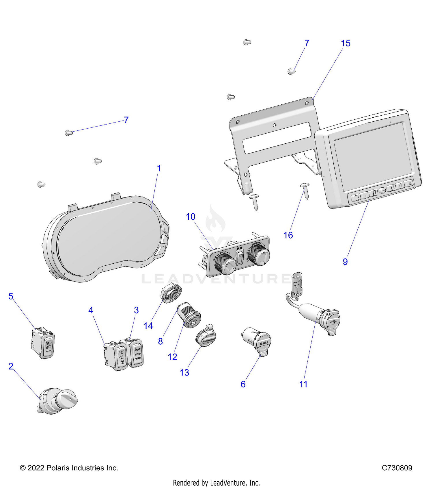 ELECTRICAL, DASH INSTRUMENTS - R26RRY99A9/AF/AH/AB/AS/B9/BH/BB/BS (C730809)