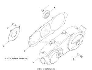 Engine, Crankcase Cover, Lh - R13va17aa/ab (49rgrcrankcvrlh09rzr170) Schematic