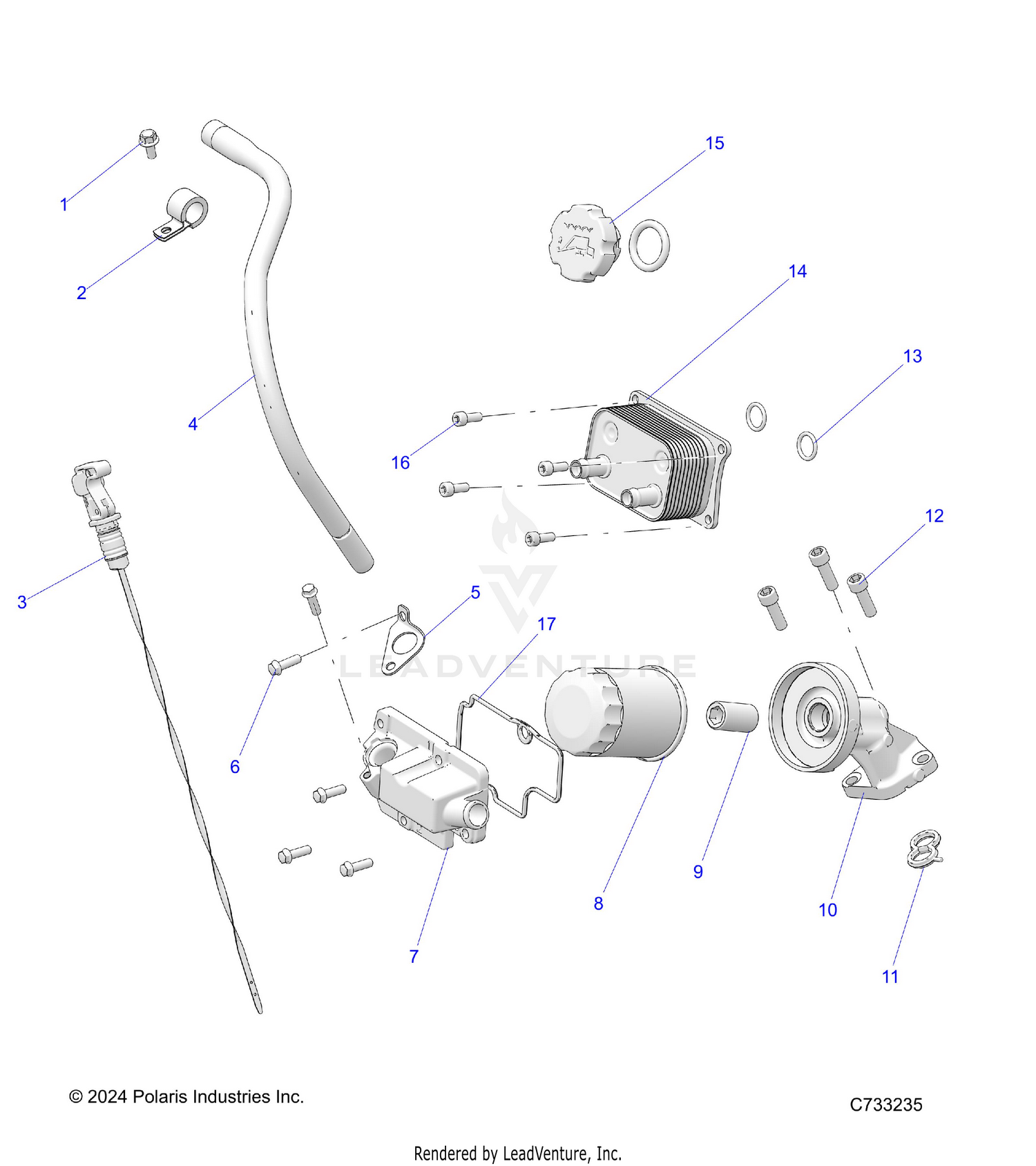 ENGINE, DIPSTICK & OIL FILTER - R26RRV99AK (C733235)