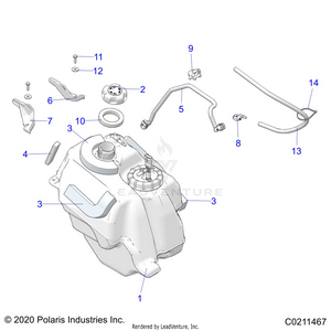 Body, Fuel Tank Asm. - A21seg57a1/a3/a5 (c0211467) Schematic