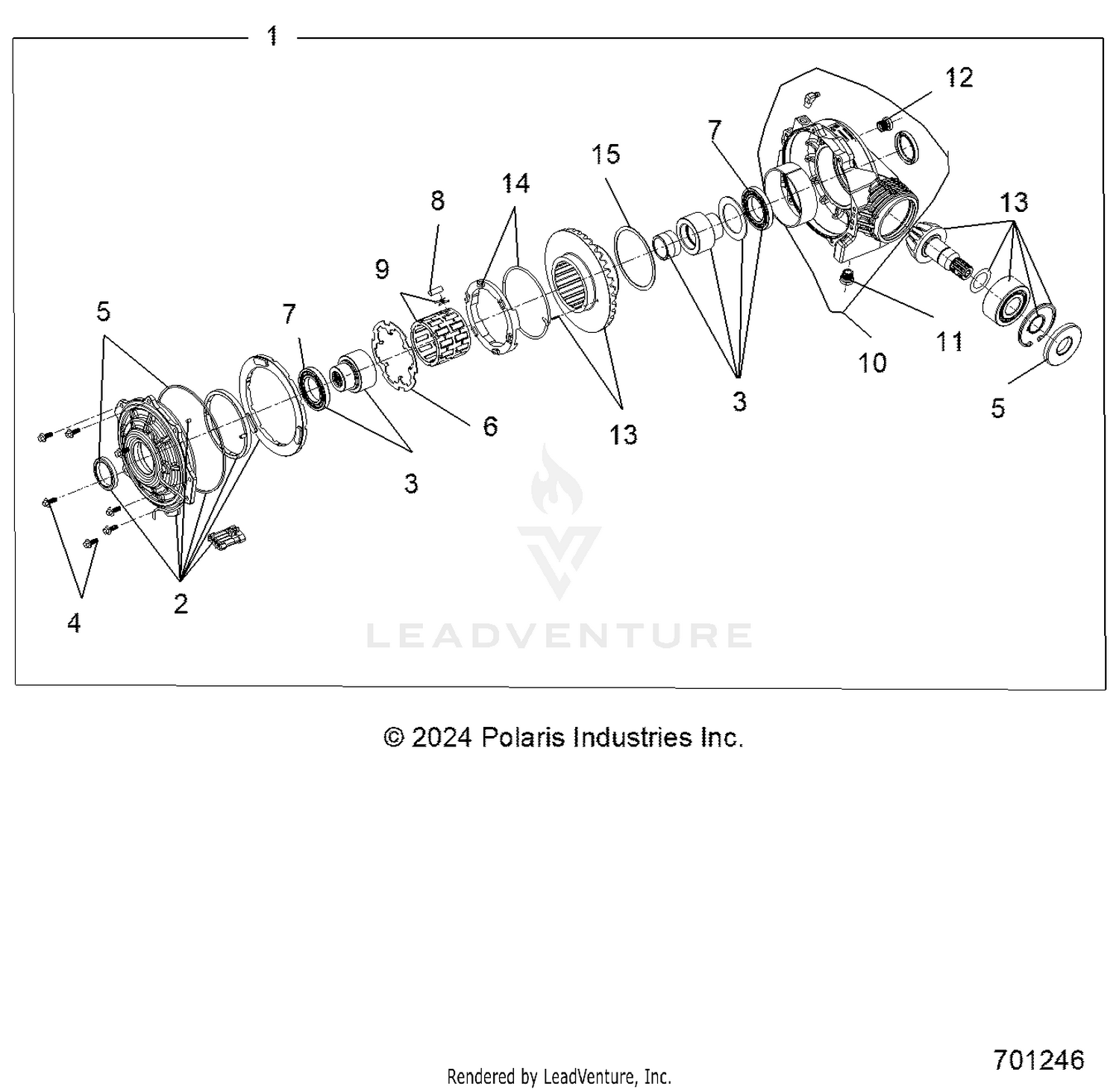 DRIVE TRAIN, FRONT GEARCASE - Z26ASE99P5 (701246)