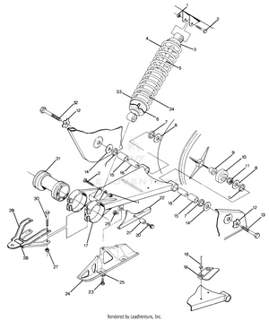 Swing Arm Weldment And Rear Shock Assembly (4918541854025a) Schematic