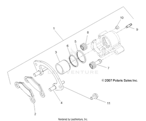 Brakes, Rear Caliper - A17sxa85a1/a7/sxe85ab/am/as/a9 (49atvcaliperrr09q60) Schematic
