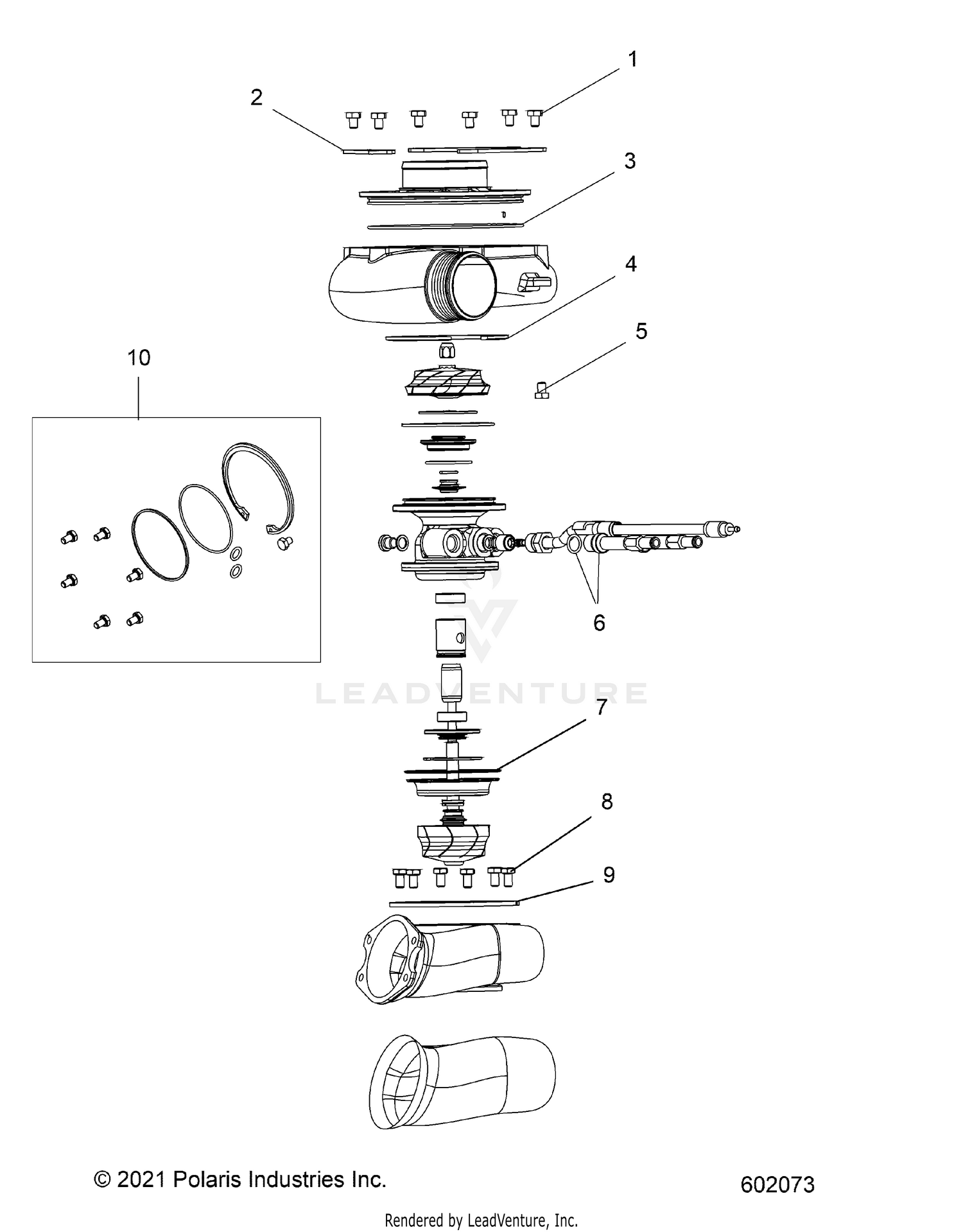 ENGINE, TURBO ASSEMBLY - S26TDZ8MS (602073)
