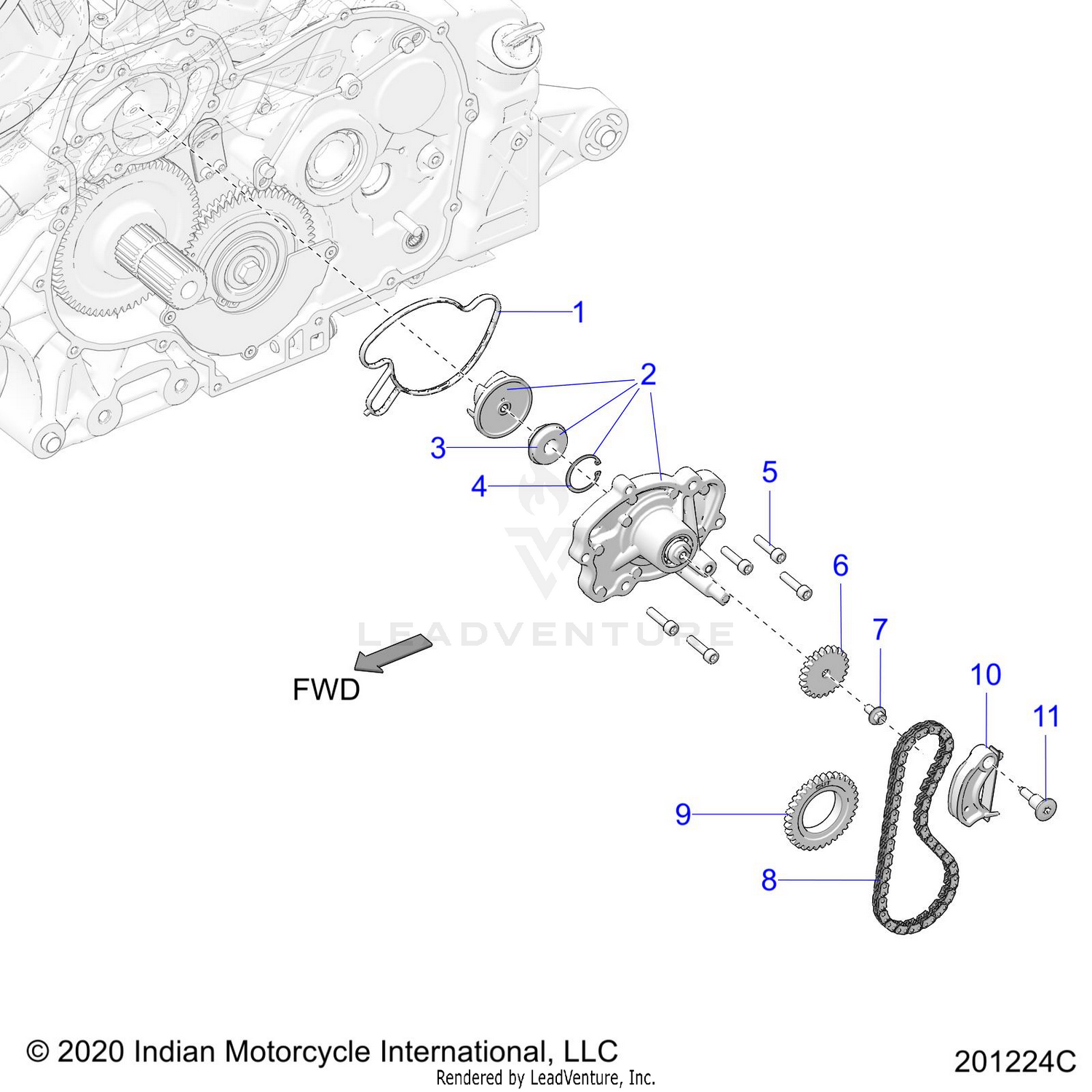 ENGINE, WATER PUMP ASM. - N26LGRRR ALL OPTIONS (201224C)