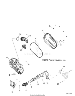 Drive Train, Clutch Cover And Ducting - R17rt_99 All Options (701570) Schematic