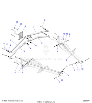 Suspension, Rear Trailing Arms Mounting - Z24rmd2kah/al/bh/bl (c703390) Schematic