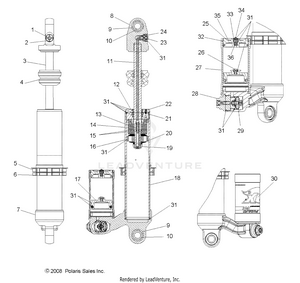 Suspension, Rear Shock - A10gj52aa (49atvshockrr7043474) Schematic