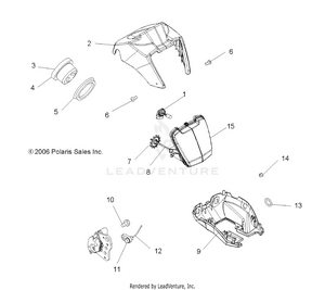 Headlight Pod And Speedometer - A07mh46aa/az (49atvheadlightsp450) Schematic