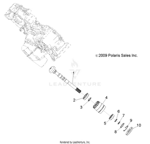Drive Train, Main Gearcase Output Shaft - R12rh45ag/ah/ar (49rgrtransotpt10450) Schematic