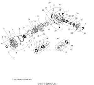 Gearcase, Front, Internal Components - R08vh76ad/ag (49rgrtransintl08rzr) Schematic