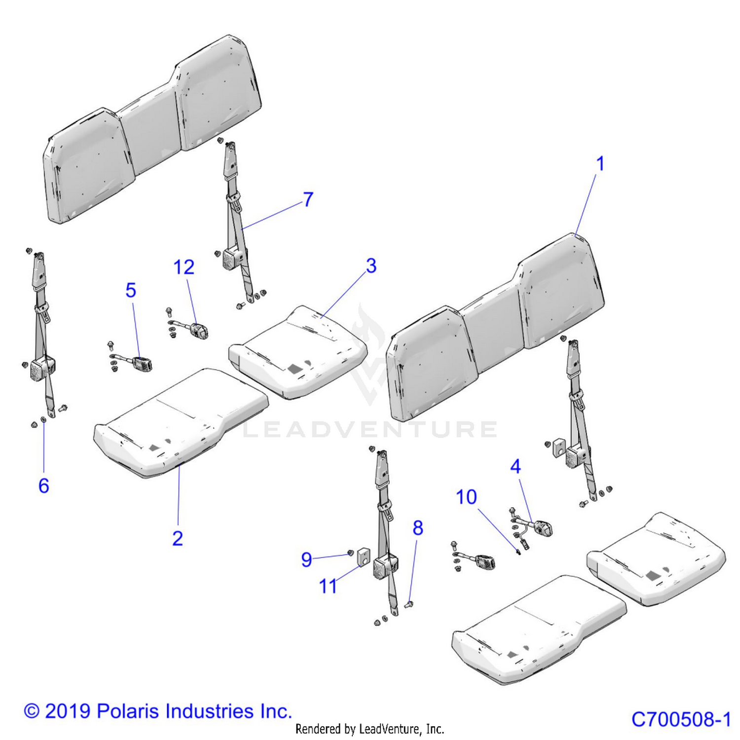 BODY, SEAT AND SEAT BELTS - D21BEP99A4/B4/GP99A4 (C700508-1)