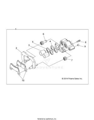 Brakes, Rear Caliper - Z19vce99am (49rgrcaliperrr15rzr900) Schematic