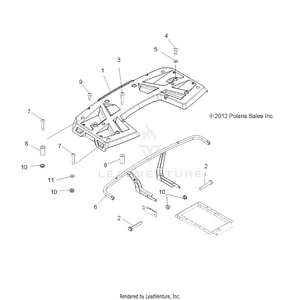 Body, Rear Rack - A14mb46th (49atvrackmtgrr13hawk) Schematic