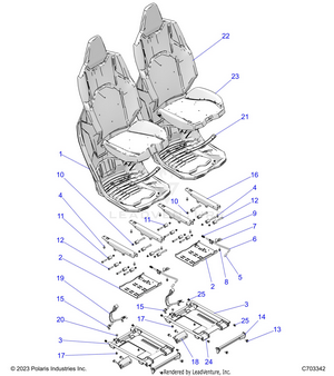 Body, Seat Asm. And Slider, Front - Z25nmf99a4/a5/b4/b5 (c703342) Schematic