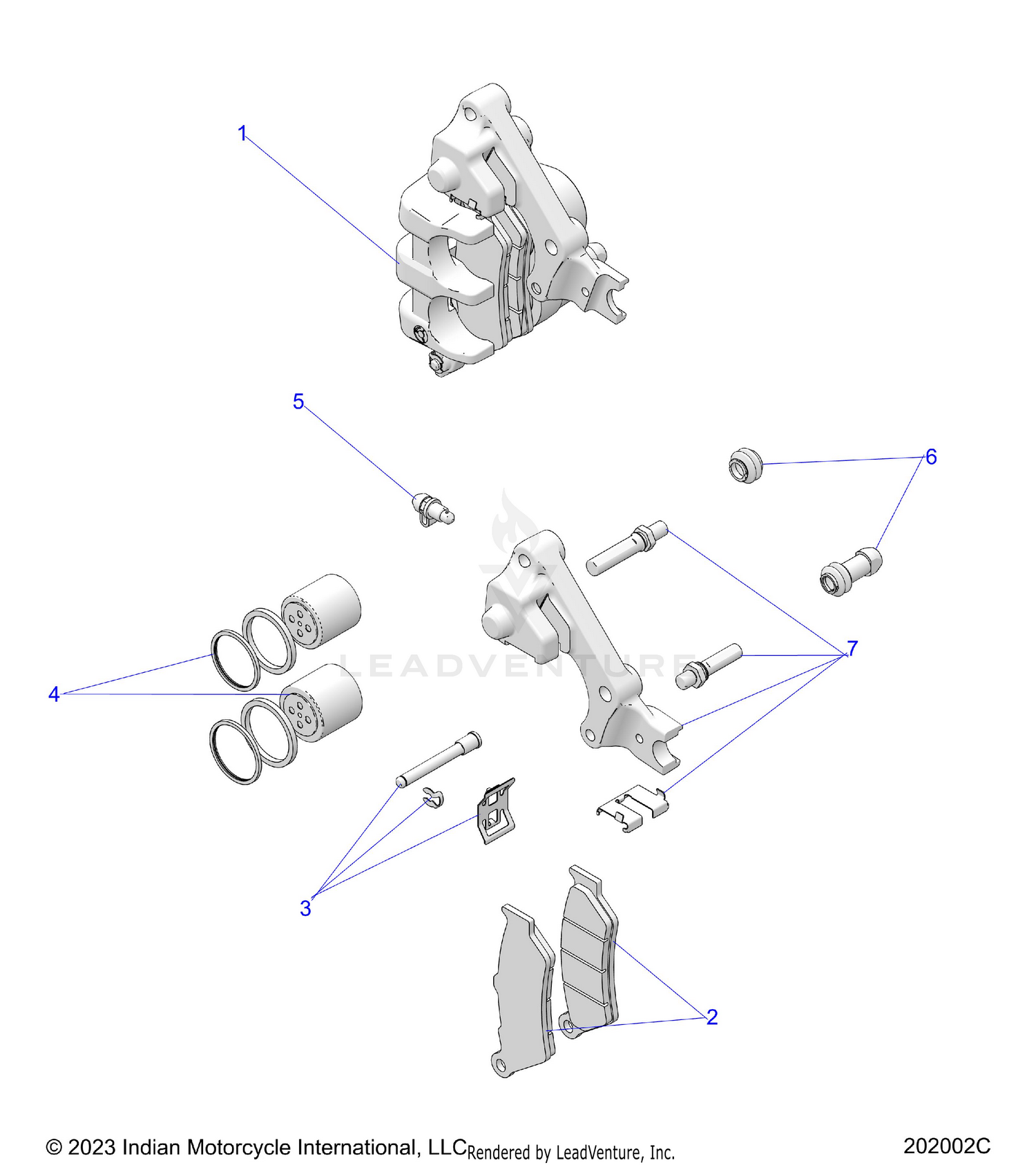 BRAKES, CALIPER, FRONT ASM. - N25SSB76/SSC76/SSD76/SSF76 (202002C)