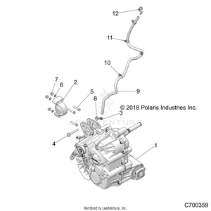Drive Train, Main Gearcase Mounting - Z19vpl92ak/bk/ar/br/am/bm (c700359) Schematic