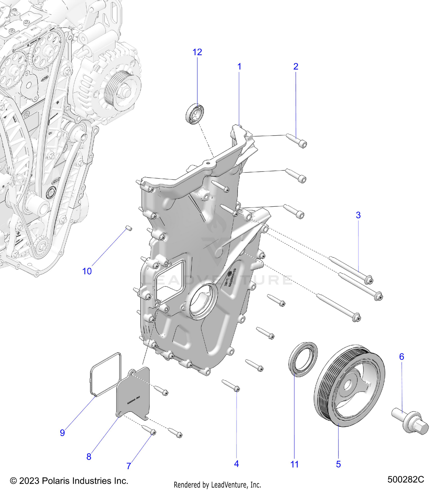 ENGINE, FRONT COVER ASSEMBLY - T26AAFGB/HB (500282C)