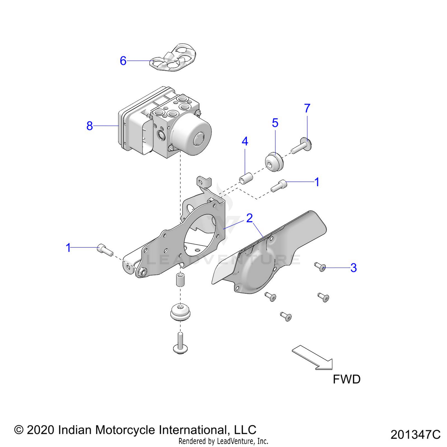 BRAKES, ABS MODULE ASM. - N22RTT22 (201347C)