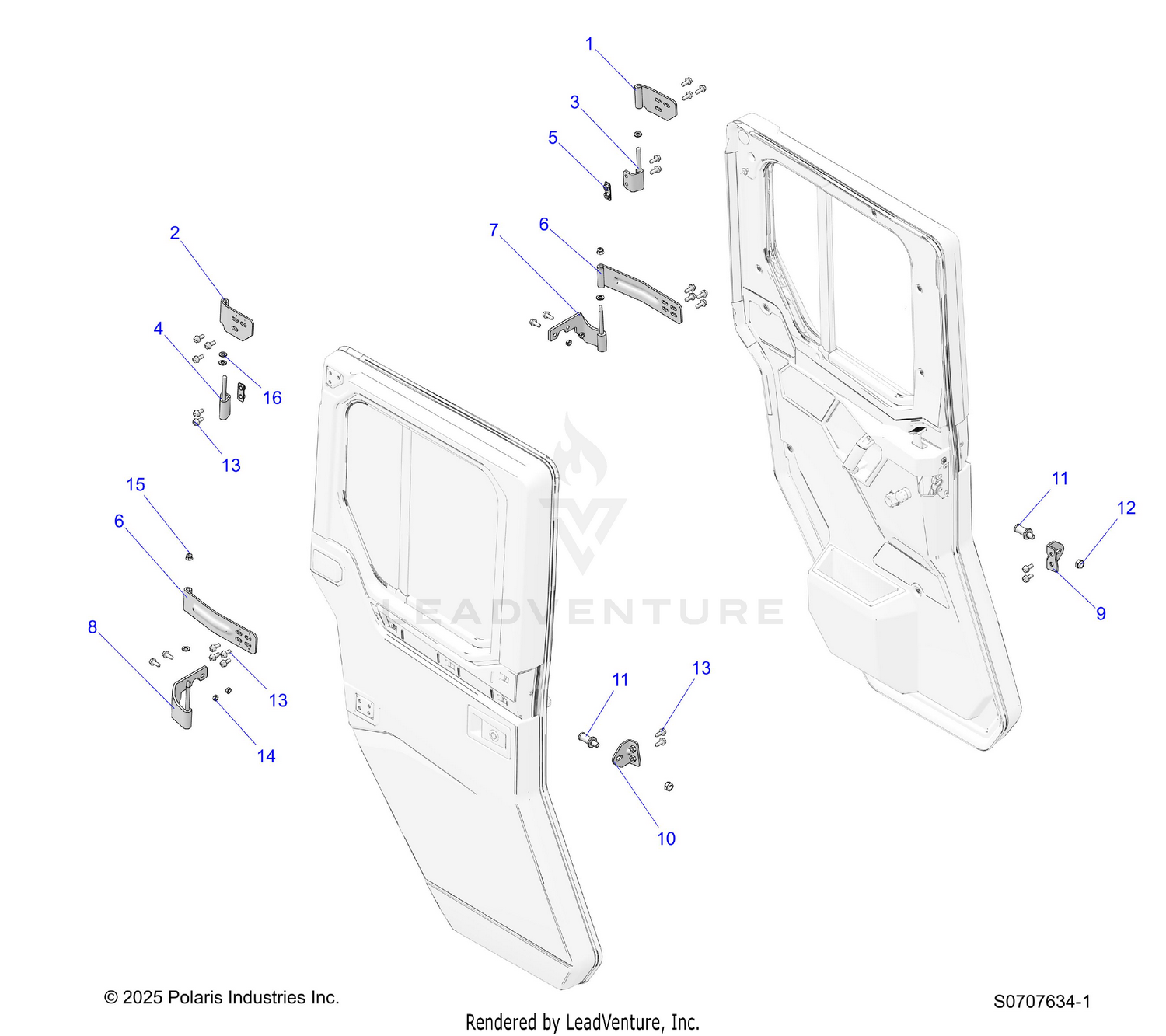 BODY, DOOR, REAR MOUNTING - R26RSY99A9/AF/AH/AB/AS/B9/BF/BH/BB/BS (S0707634-1)