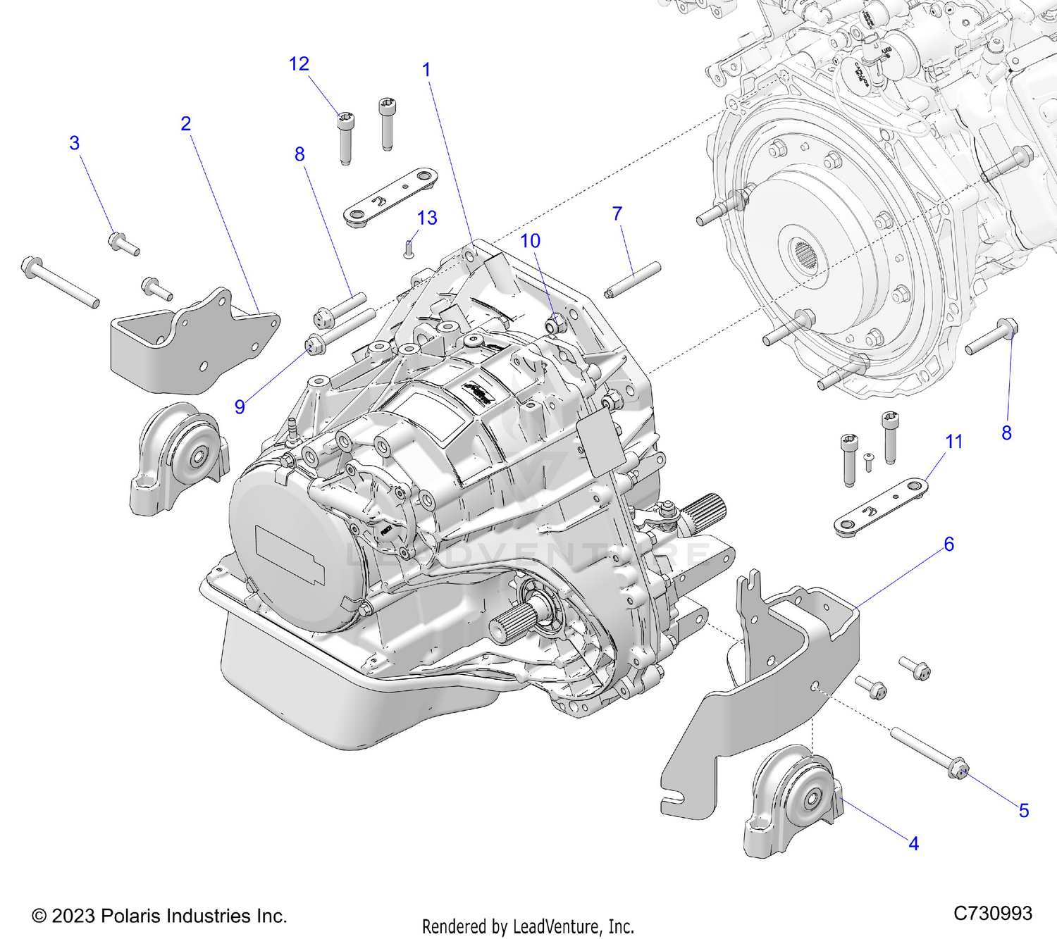 DRIVE TRAIN, TRANSMISSION MOUNTING - R26XAL1RBB/BJ (C730993)