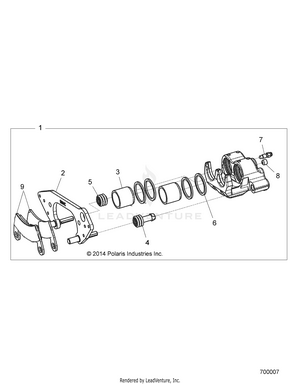 Brakes, Front Caliper - Z19vce99am (700007) Schematic