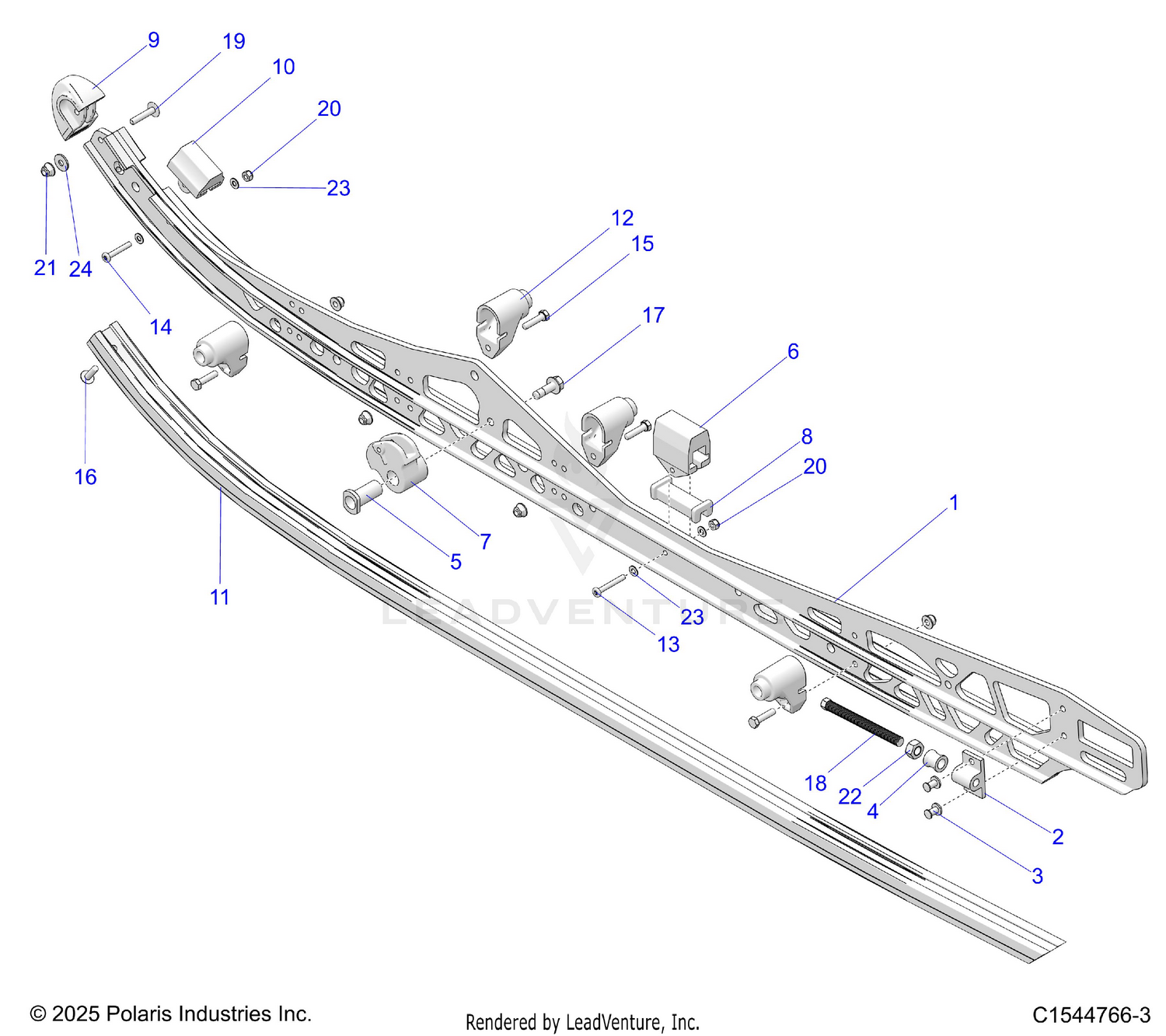 SUSPENSION, RAIL BEAM LH/RH - S26TLF9FSL (C1544766-3)