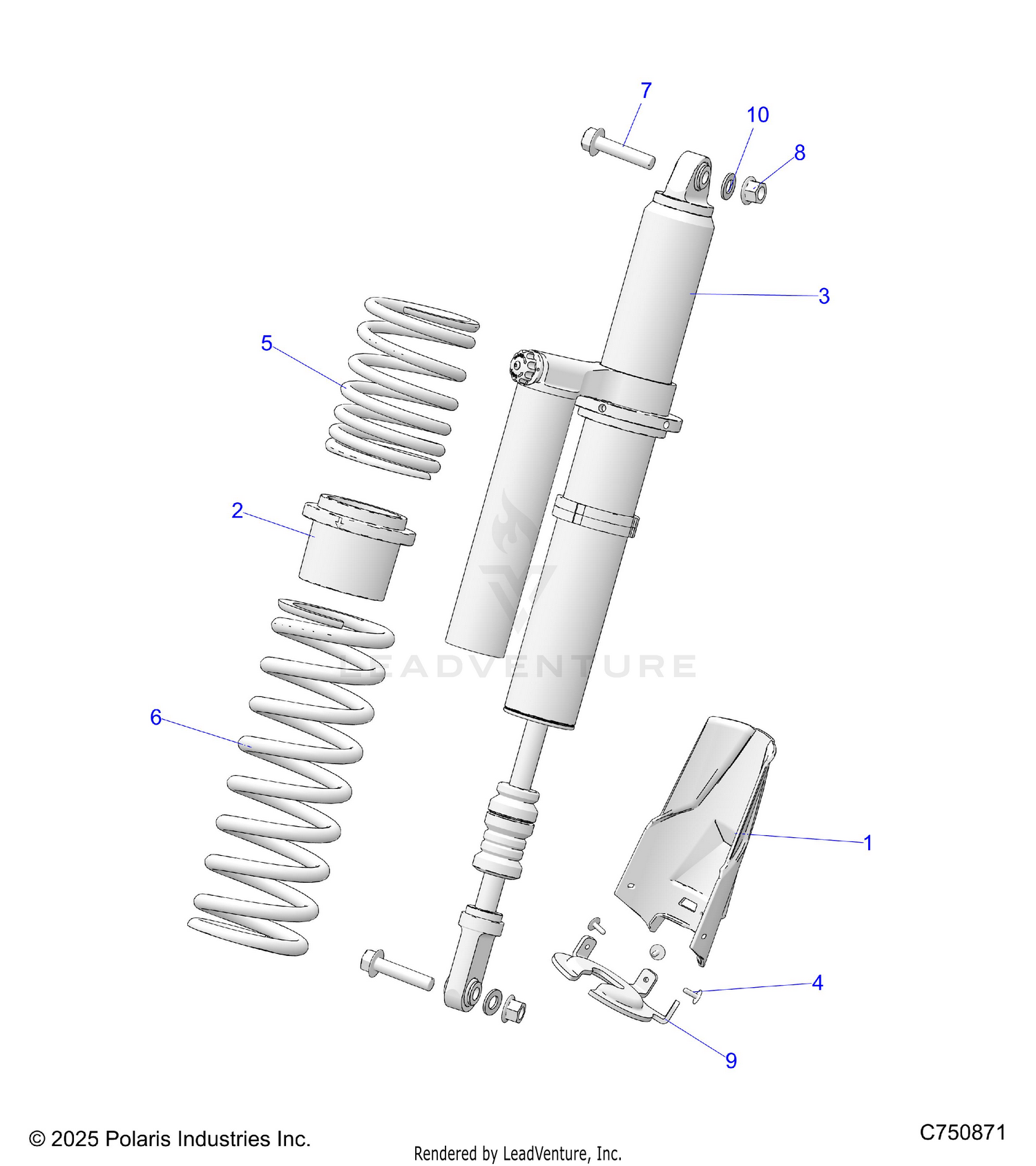 SUSPENSION, REAR SHOCK & MOUNTING - Z26SPD92AN/AH/BN/BH (C750871)