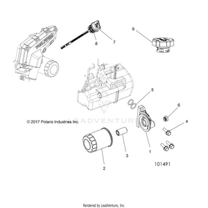 Engine, Oil Filter And Dipstick - A18daa50b7 (101491) Schematic