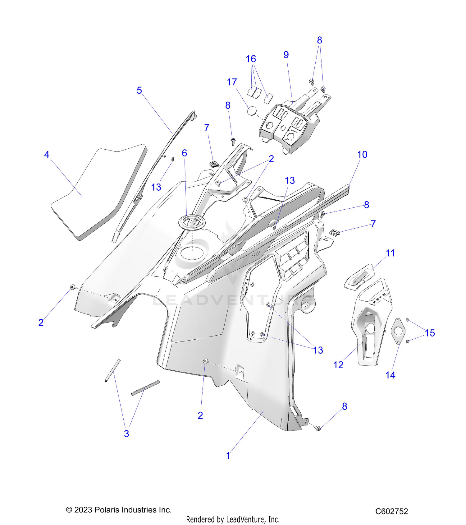BODY, CONSOLE ASM. - S26AJB6RSL/REL/AJE6RSL (C602732)